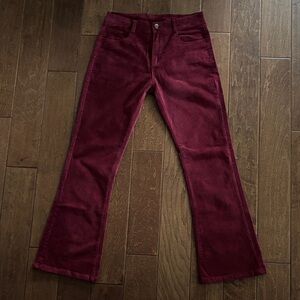 Men’s Burgundy Jeans / bell bottoms